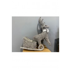 Silver Reindeer Sleigh